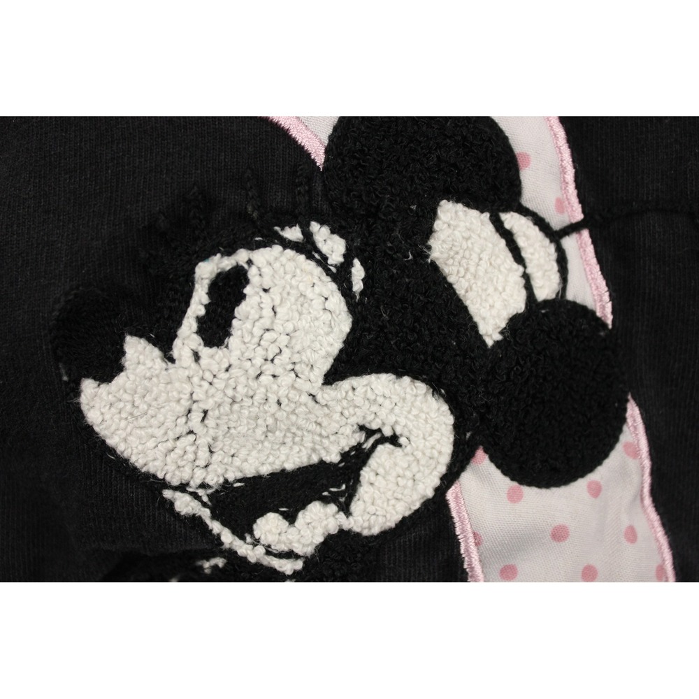 Disney Minnie Mouse Spirit Jersey XL‎ Black Pink Polka Dot Logo Sweatshirt - Picture 4 of 12